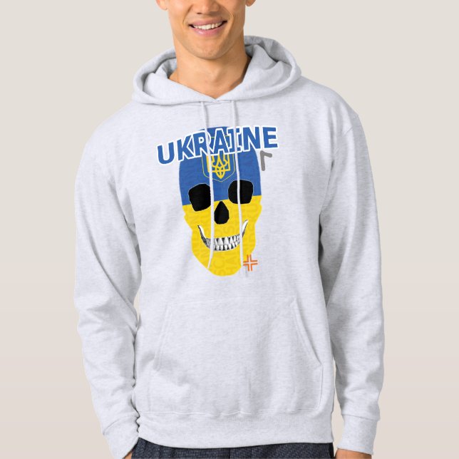 Moletom HANDSKULL Ucrânia, Camisola-de-camisa-branca B2 (Frente)
