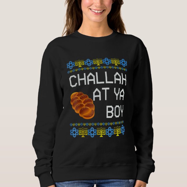 Moletom Hanukkah Challah At Ya Boy Matching (Frente)