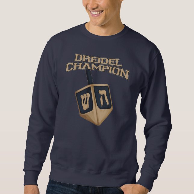 Moletom Hanukkah Funny Dreidel Champion Festivo (Frente)