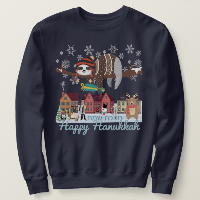 Moletom Hanukkah Sloth (Frente do Design)