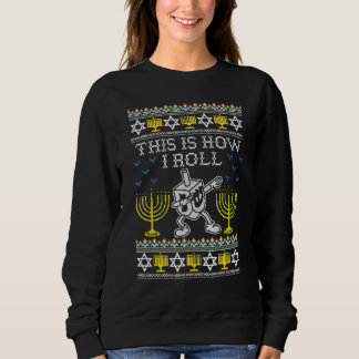 Moletom Hanukkah Ugly Hanukkah Sweater Como Eu Rolo Dreide
