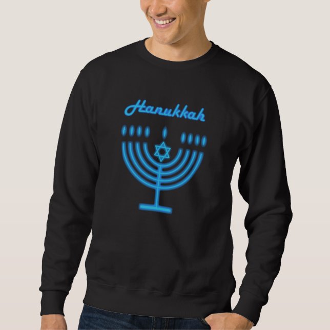 Moletom Hanukkiah Happy Hanukkah Holiday Menorah (Frente)