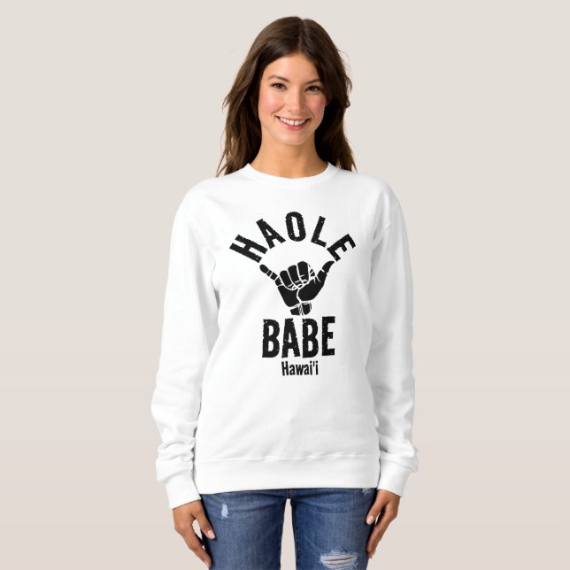 MOLETOM HAOLE BABE SHAKA HAWAII (Frente Completa)
