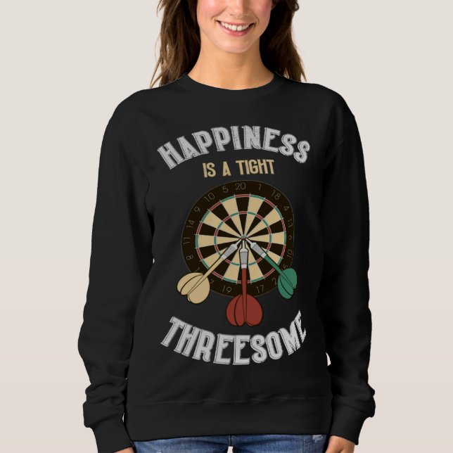 Moletom Happiness Is A Tight Threesome Darts Player (Frente)