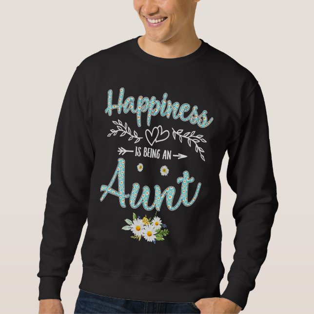 Moletom Happiness Is Being An Aunt Women Daisy Flower Deco (Frente)