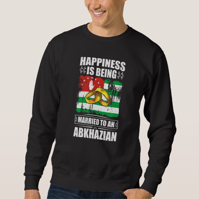 Moletom Happiness Is Being Married To A Abkhazian Abkhazia (Frente)