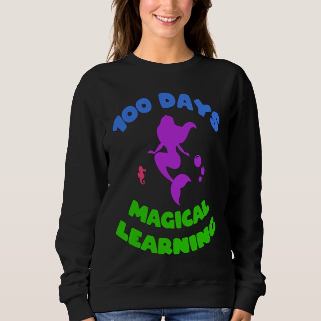 Moletom Happy 100 Days Of School Magical Learning Adorable (Frente)