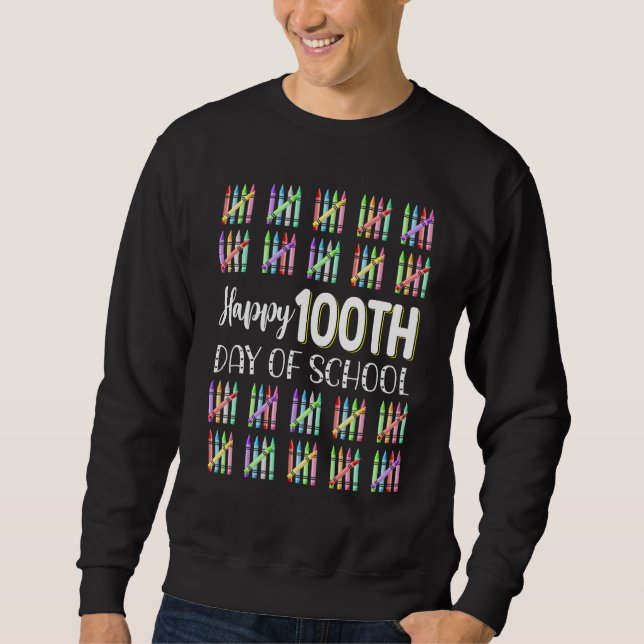 Moletom Happy 100th Day Of School Shirt Student 100 Days B (Frente)