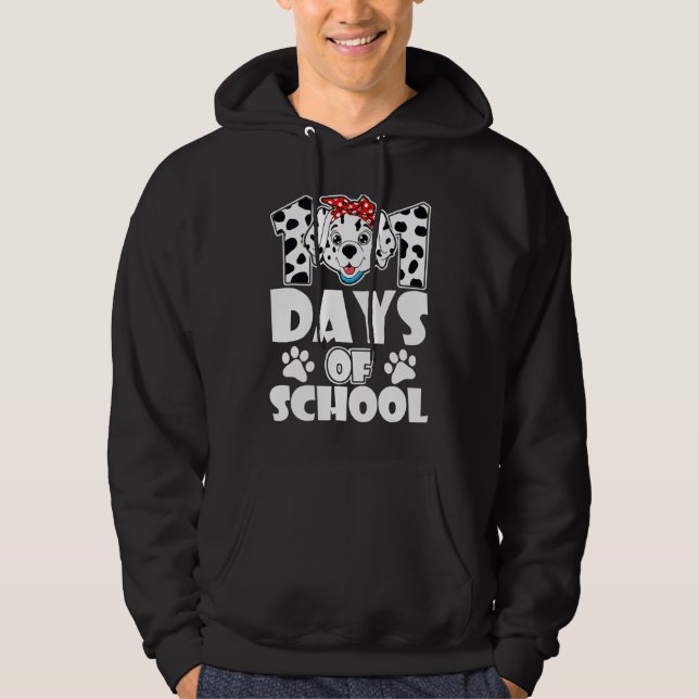 Moletom Happy 101 Days School Cute Dog 100 Days Smarter St (Frente)