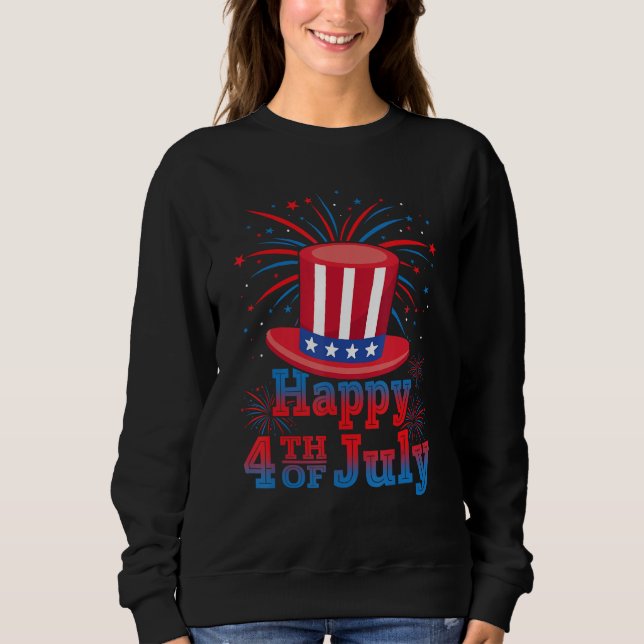 Moletom Happy 4th of July America Celebrating Freedom (Frente)
