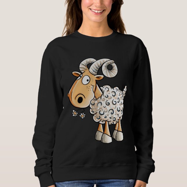 Moletom Happy Aries Sheep Zodiac Sign For Aries (Frente)