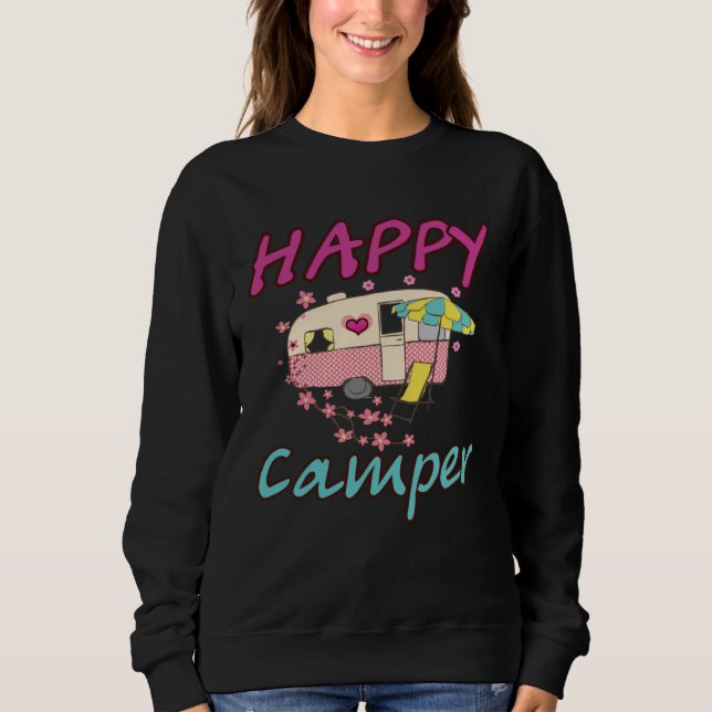 Moletom Happy Camper Camping  Couple Camp Vacation (Frente)