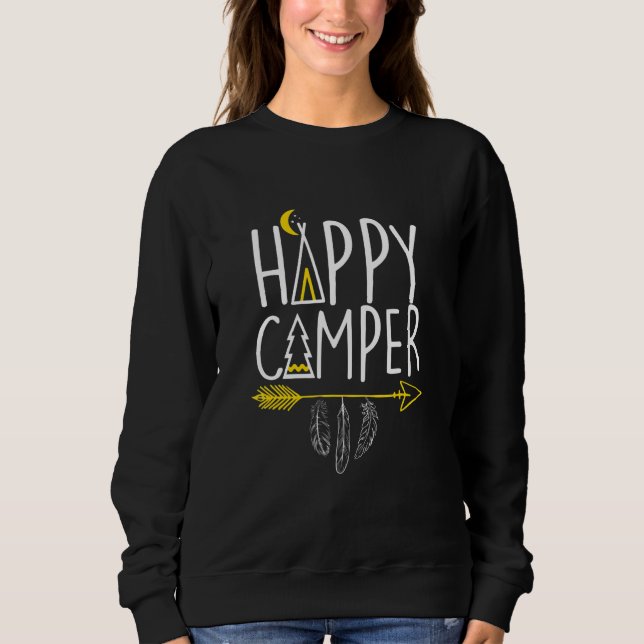 Moletom Happy Camper   Fun Camping And Hiking   Happy Camp (Frente)