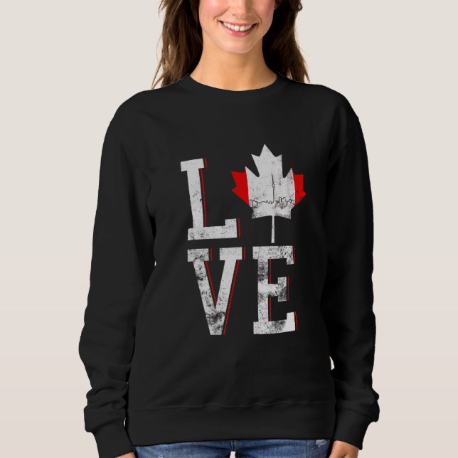 Moletom Happy Canada Day I Love Canada Mapeamento Leaf Fla (Frente)