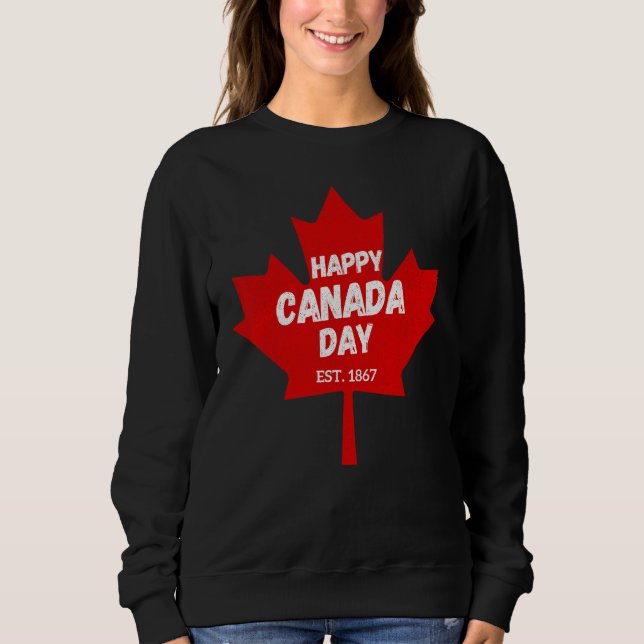 Moletom Happy Canada Day July 1st 1867 Canadian Costume Pe (Frente)