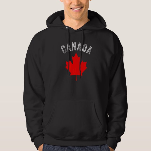 Moletom Happy Canada Day Maple Canadian Flag Vintage (Frente)
