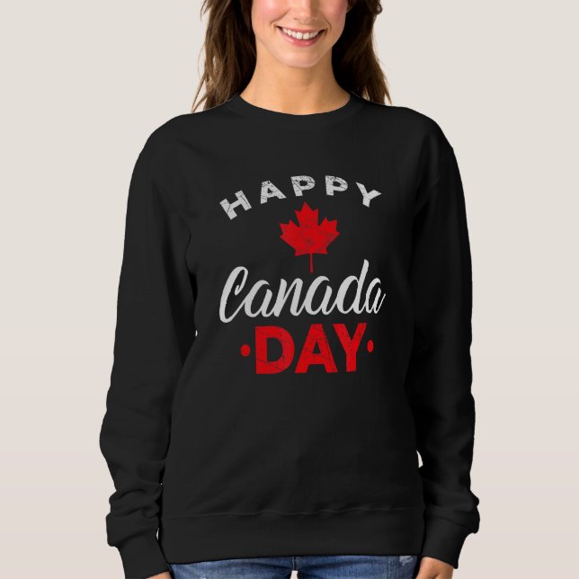 Moletom Happy Canada Day Maple Folha canadense Flag (Frente)