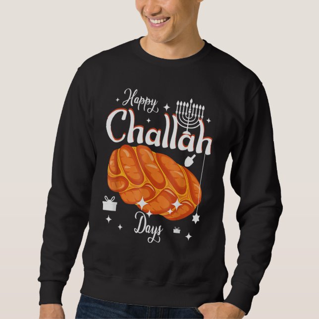 Moletom Happy Challah Days Hanukkah Chanukah  Jewish (Frente)