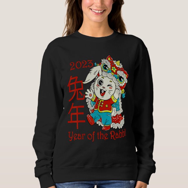 Moletom Happy Chinese New Year 2023 Year of the Rabbit Dra (Frente)