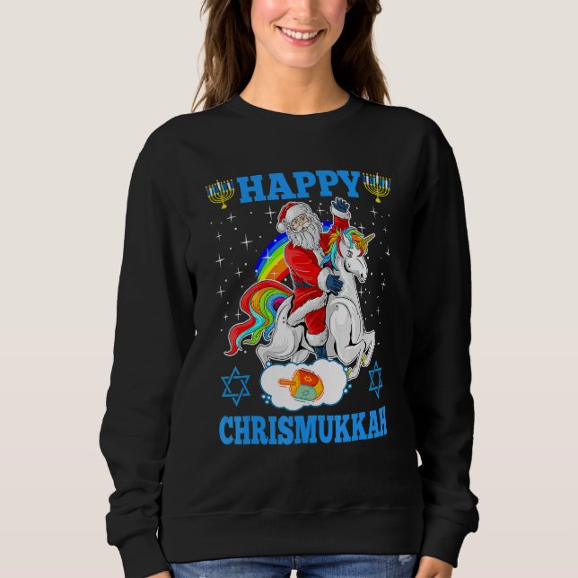 Moletom Happy Chrismukkah Hanukkah Christmas Jewish Unicor (Frente)