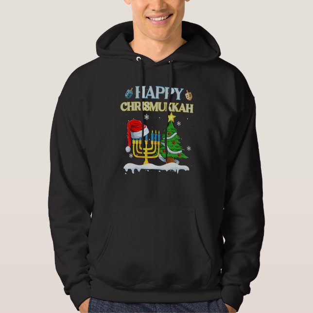 Moletom Happy Christmukkah Jewish Christmas Hanukkah Chanu (Frente)