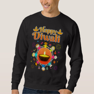 Moletom Happy Diwali Para Crianças Deepavali Deseja O Fest