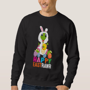 Moletom Happy East Rawr T Rex Dinosaur Bunny Egg Kids East