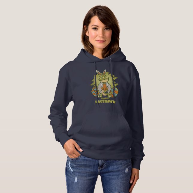 Moletom Happy Eastrawr | Hoodie, de uso feminino (Frente Completa)