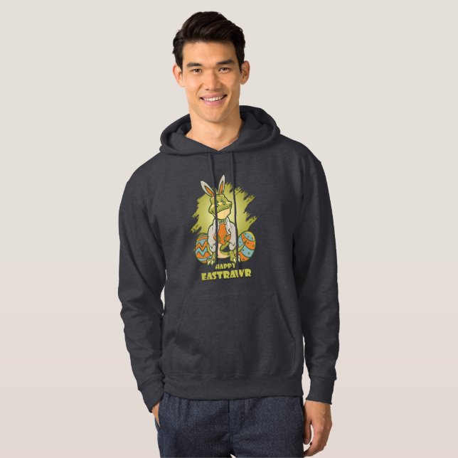 Moletom Happy Eastrawr | Hoodie de uso masculino (Frente Completa)