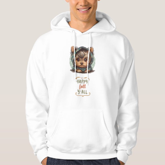 Moletom Happy Fall Y Yorkshire Terrier Autumn Hoodie (Frente)