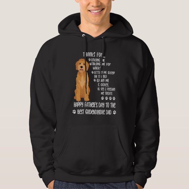 Moletom Happy Father's Day 2021 Goldendoodle Dad dog (Frente)