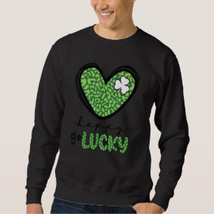 Moletom Happy Go Lucky Dia de São Patrício Retro St Patty