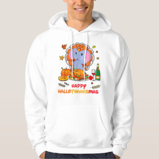 Moletom Happy Hallo Elephant Bebendo Wine Obrigado, Presen