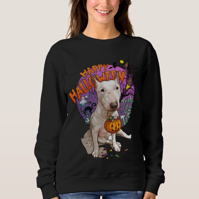 Moletom Happy Halloween Bull Terrier Costume Cute Bully Do (Frente)