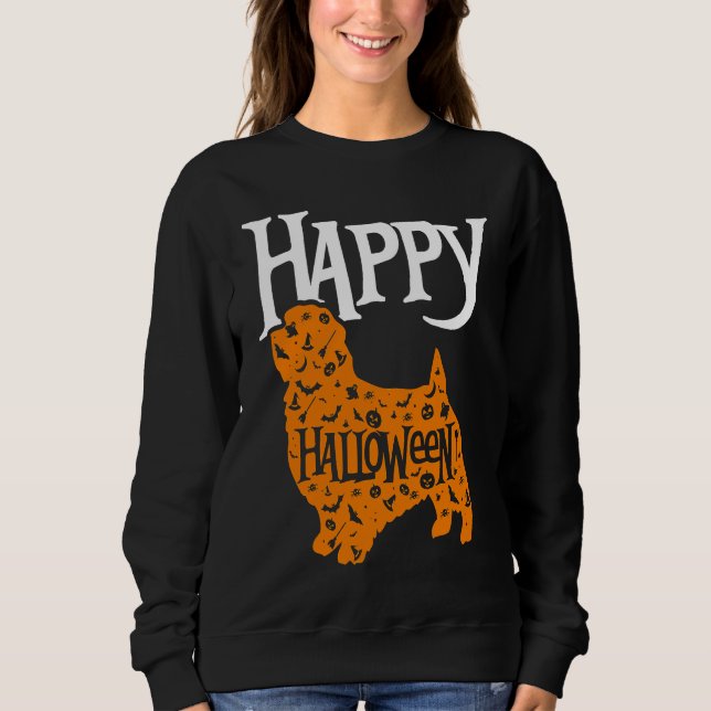 Moletom Happy Halloween Norfolk Terrier (Frente)