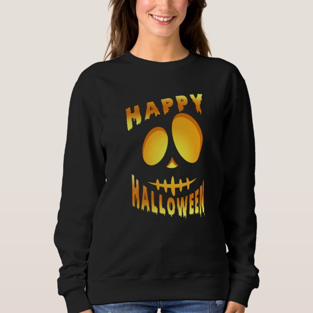 Moletom Happy Halloween Pumpkin Scary Face (Frente)