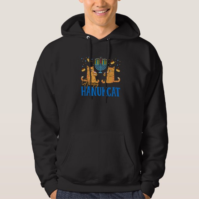 Moletom Happy Hanuca Ugly Cat Hanukkah Jewish Chanukka (Frente)