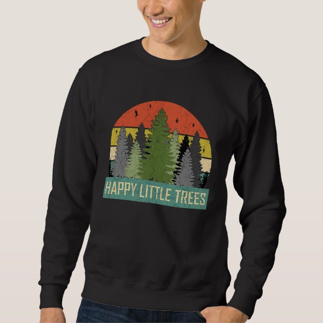 Moletom Happy Little Trees Evergreen Forest  For Men Women (Frente)