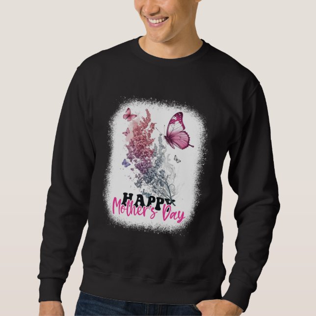 Moletom Happy Mother s Day 2023 Mothers Day Butterfly Mom  (Frente)