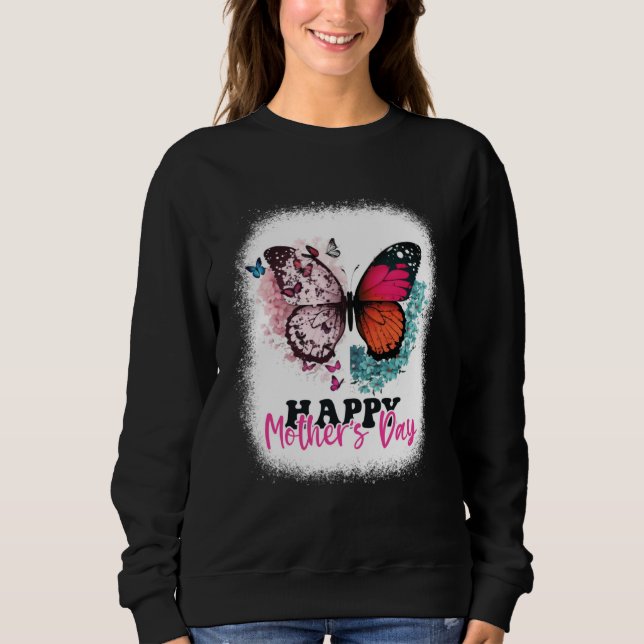 Moletom Happy Mother s Day 2023 Mothers Day Butterfly Mom  (Frente)