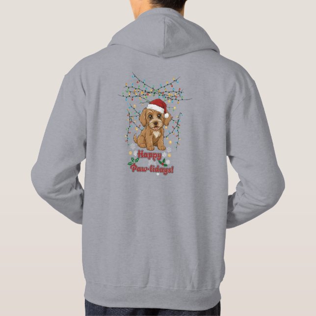 Moletom Happy Pawlidays Christmas Cockapoo T-Shirt (Verso)