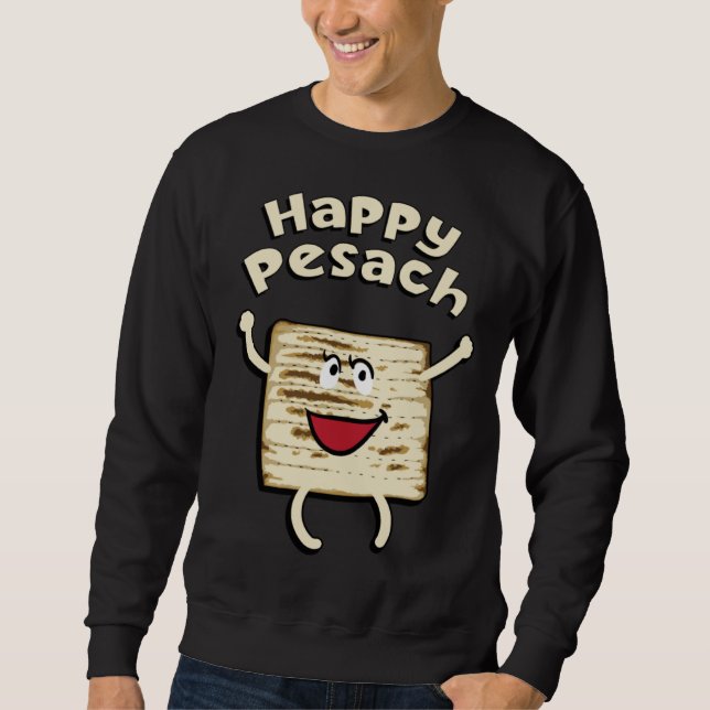 Moletom Happy Pesach Passover Jewish Holiday Hebrew Yiddis (Frente)