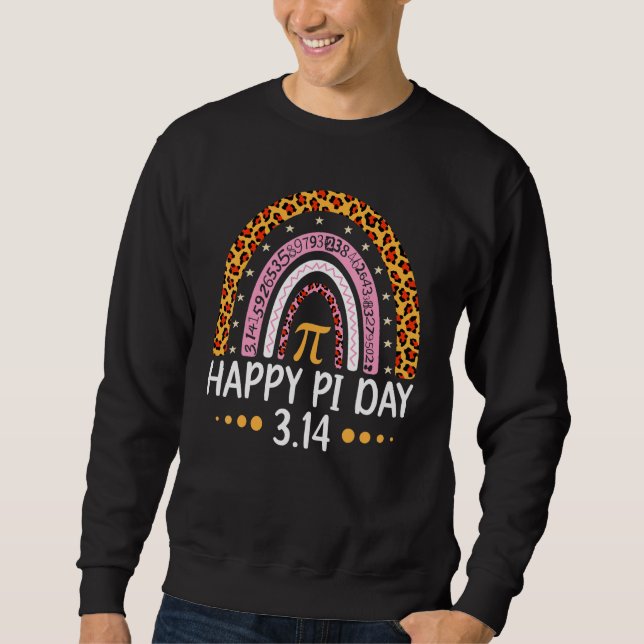 Moletom Happy Pi Day Mathematic Math Teacher Gifts Leopard (Frente)