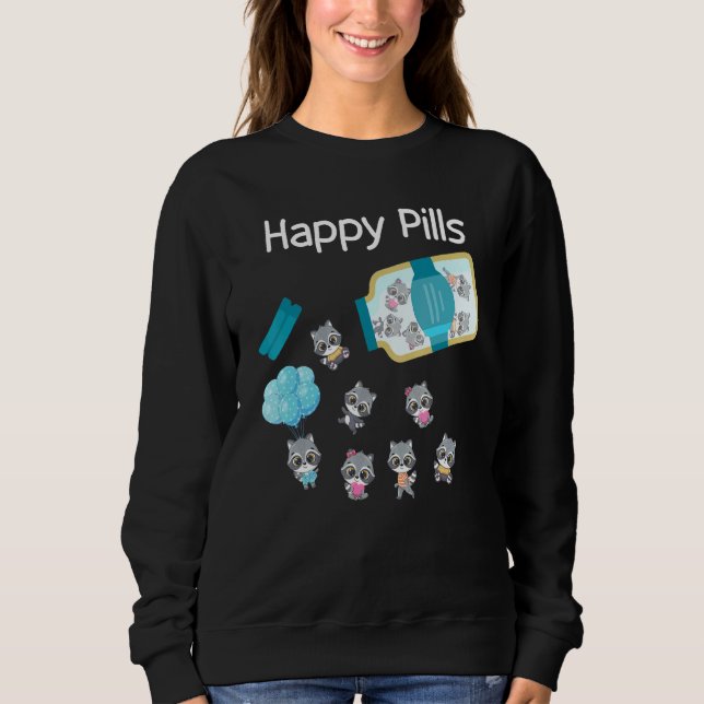Moletom Happy Pills Raccoon Cute (Frente)