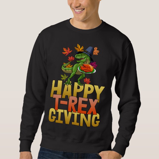 Moletom Happy Rex Giving  Women Rex Thankgiving Foodie (Frente)