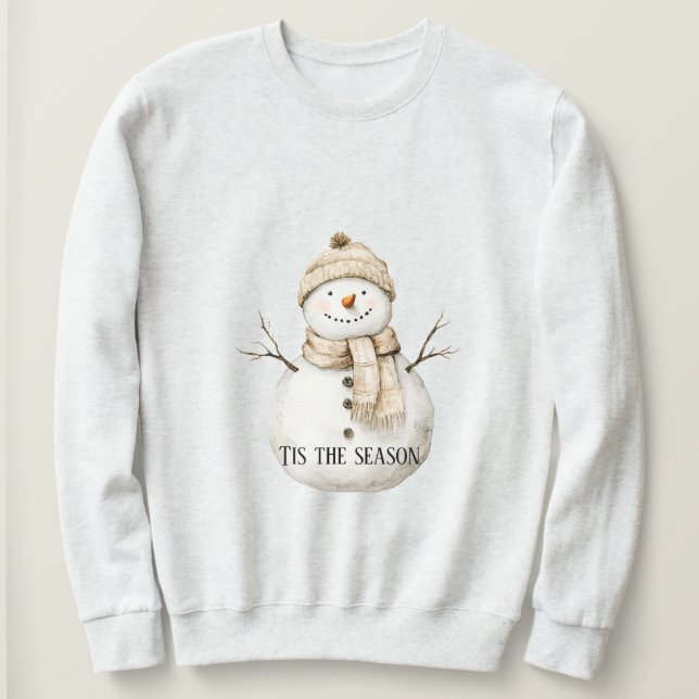 Moletom Happy Snowman Christmas (Frente do Design)