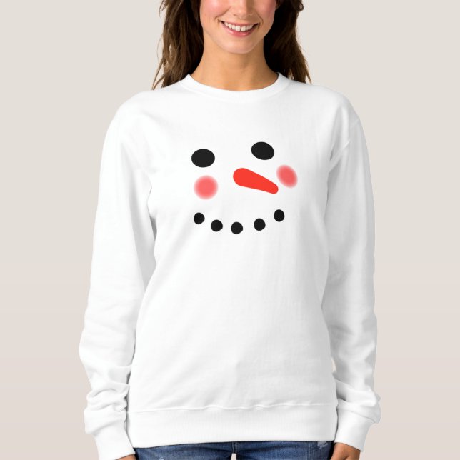 Moletom Happy Snowman Face (Frente)