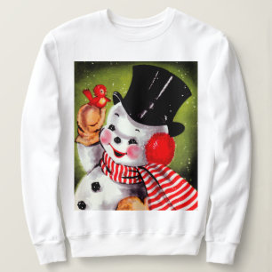 Moletom Happy Snowman Vintage Holiday