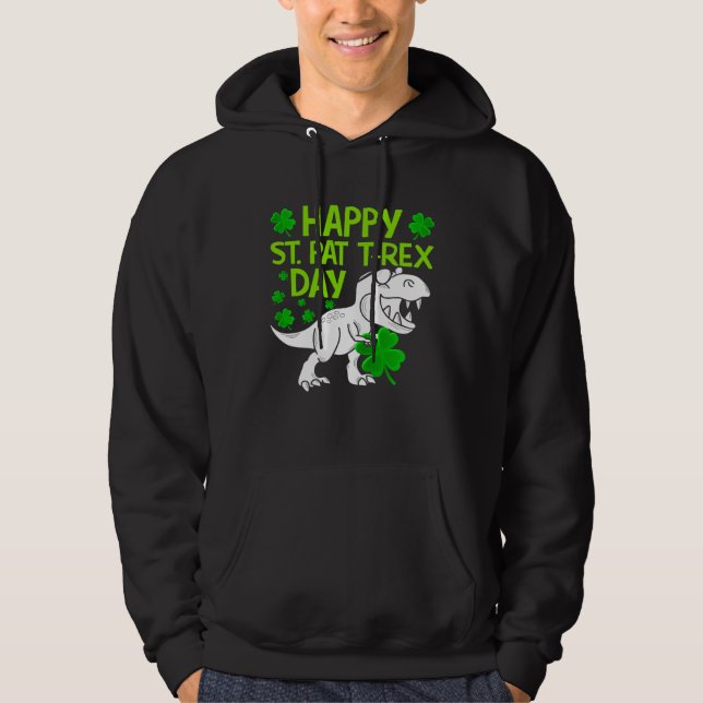 Moletom Happy St Pat Rex Day Dino Shamrock St Patricks Day (Frente)