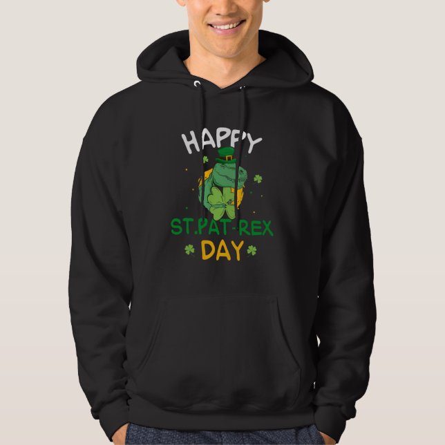 Moletom Happy St Pat Rex Day St Patricks Dinosaur Toddler  (Frente)
